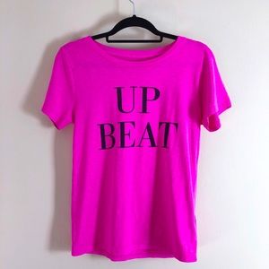 J Crew “Up Beat” Hot Pink Graphic T Shirt